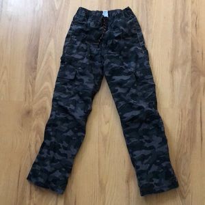 Winter camo blue pants for boys